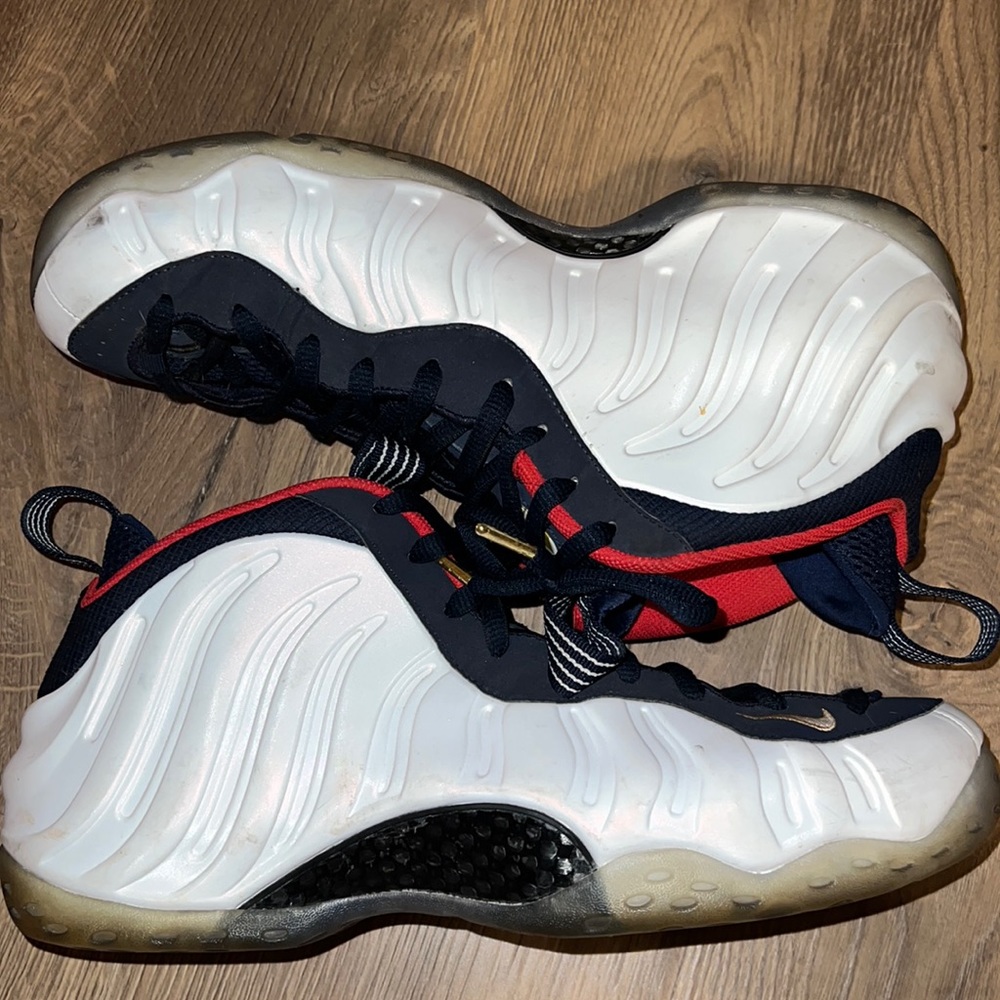 Size 13 Foamposite one olympic colorway
